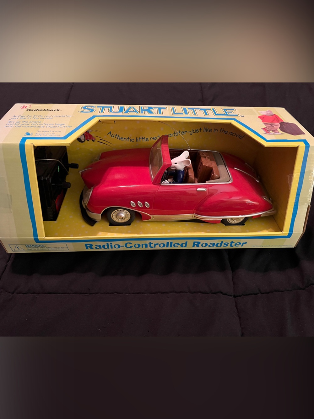 1999 Vintage Stuart Little Radio-Controlled Roadster - Red Convertible Toy